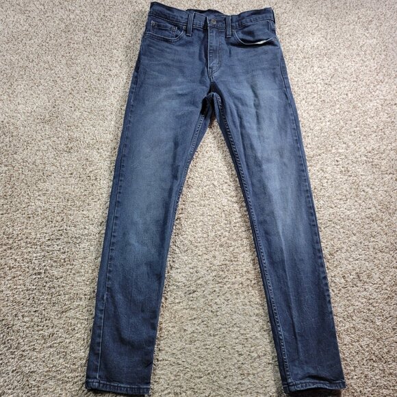 Levis Jeans Mens 29x30 Tag 29x32 Blue 512 Slim Fit Tapered Dark Wash Denim - Picture 7 of 7